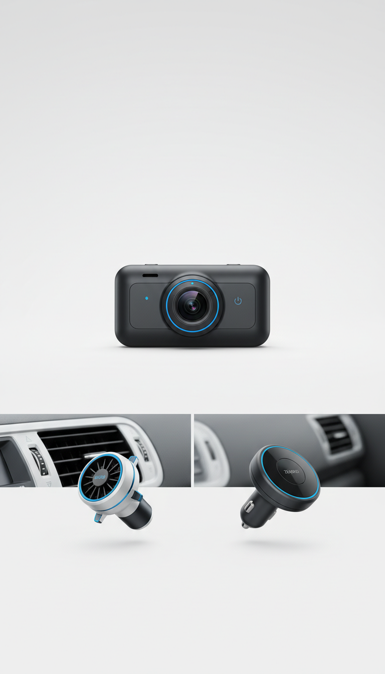 Streamlined Dash Cam With Night Vision
